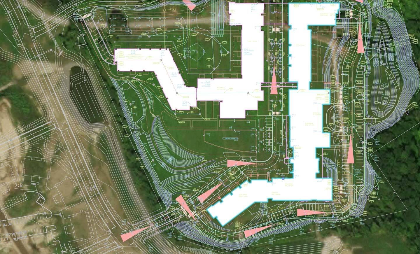 geolocated file from a civil engineer in a landscape architecture design software