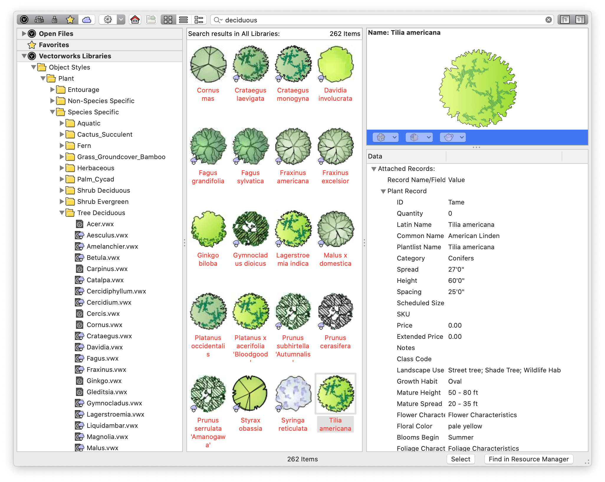 Plant Resource Selector